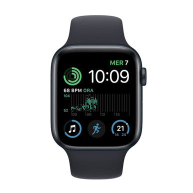 APPLE Watch SE 3 GPS + Cellular, Cassa 44 mm in alluminio mezzanotte con Cinturino Sport mezzanotte - M/L