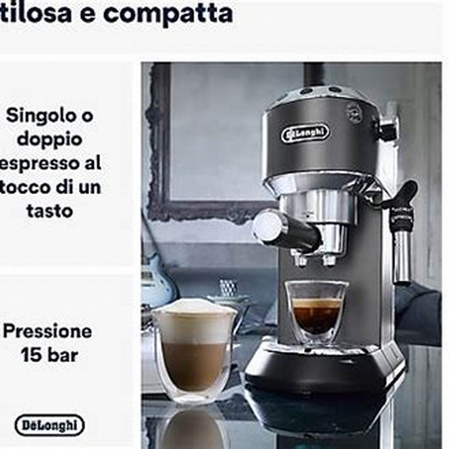 DE'LONGHI Dedica EC685.BK Macchina da caffè espresso Nero