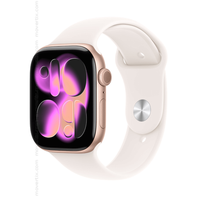 APPLE Watch Series 11 GPS, Cassa 42 mm in alluminio color oro rosa con Cinturino Sport rosa fard - S/M